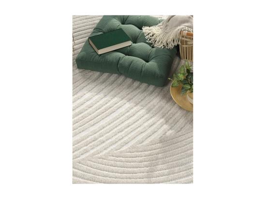 Vente Unique Tapis Extérieur Intérieur Géométrique - ALANYA 41 Crème 80*150