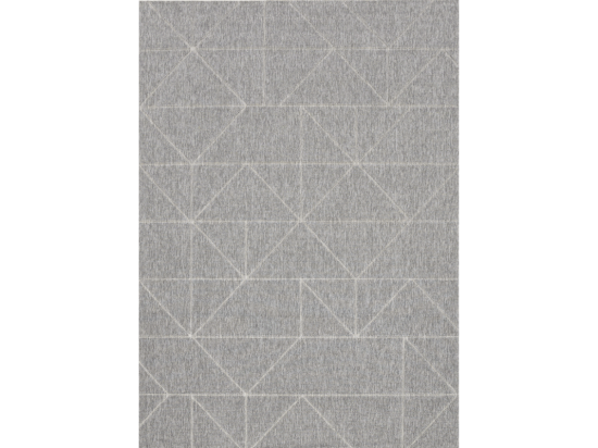 Vente Unique Tapis Extérieur Intérieur Géométrique BODRUM 26 Gris 160*230