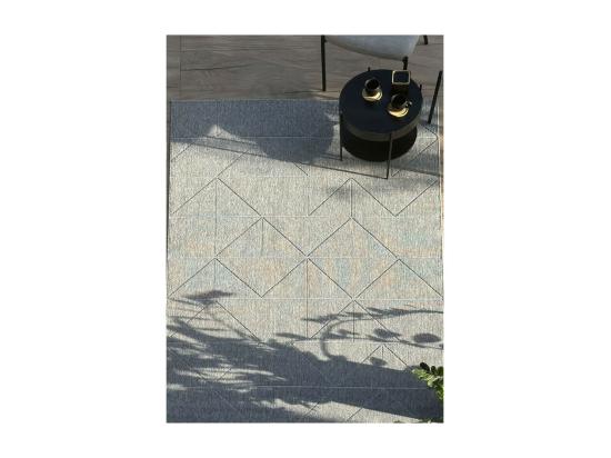 Vente Unique Tapis Extérieur Intérieur Géométrique BODRUM 26 Gris 160*230