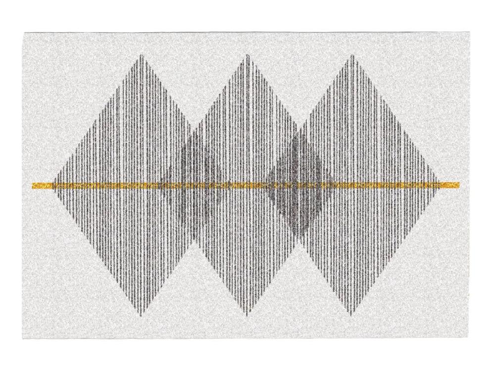 vente unique Tapis géométrique - 160 x 230 cm - Blanc et gris- NIMIRIA