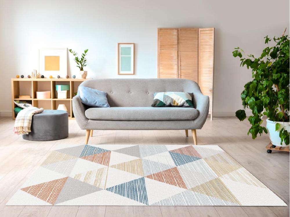 Vente Unique Tapis Géométrique - 160 X 230 Cm - Multicolore - GEOMIA