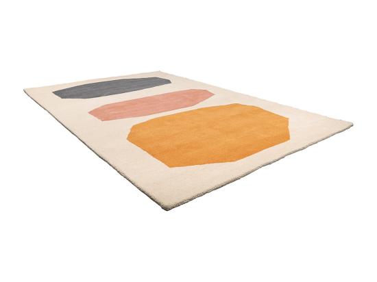 Vente Unique Tapis Géométrique En Laine Tufté Main DARUVAR - 120 X 170 Cm - Multicolore