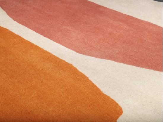 Vente Unique Tapis Géométrique En Laine Tufté Main DARUVAR - 120 X 170 Cm - Multicolore