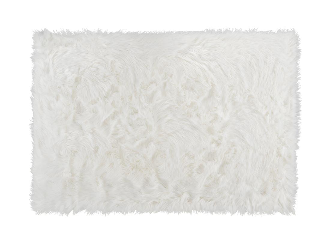 vente unique Tapis imitation peau de mouton SHEEP - 120 x 170 cm - blanc