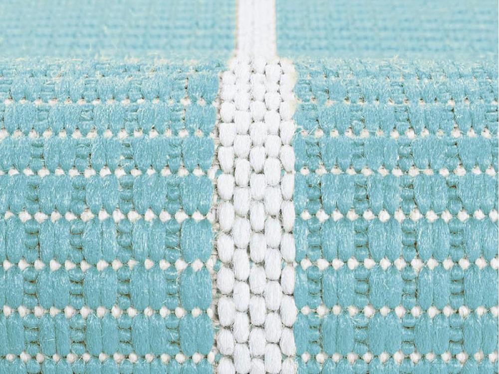 Vente Unique Tapis Intérieur Ou Extérieur Géométrique - 150 X 200 Cm - Bleu - RIVIERA