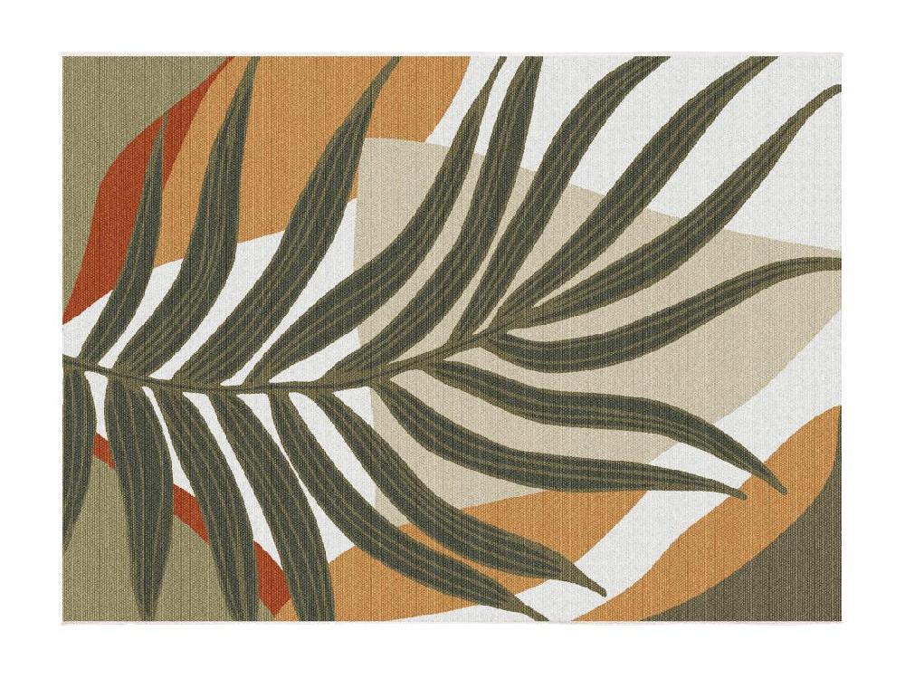 vente unique Tapis intérieur ou extérieur motif tropical - 150 x 200 cm - Multicolore - FLORINA