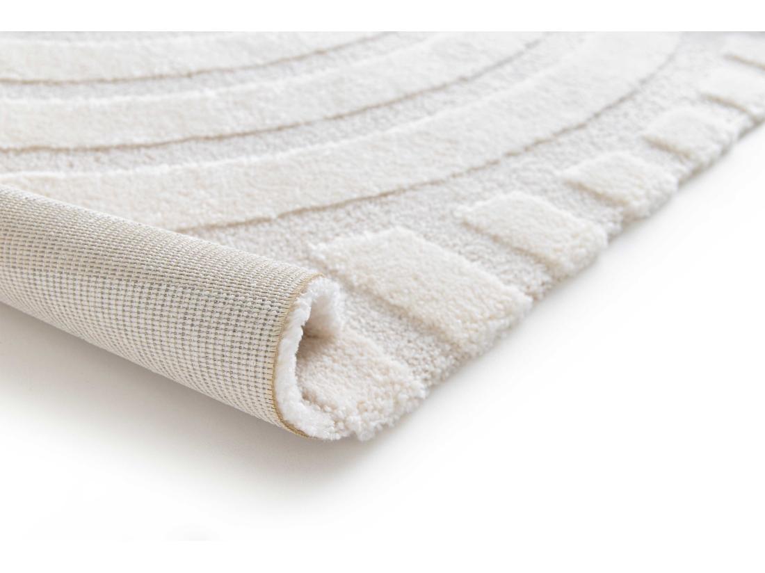 Vente Unique Tapis Intérieur - Scandinave - Blanc - 160 X 230 Cm - SNOWY