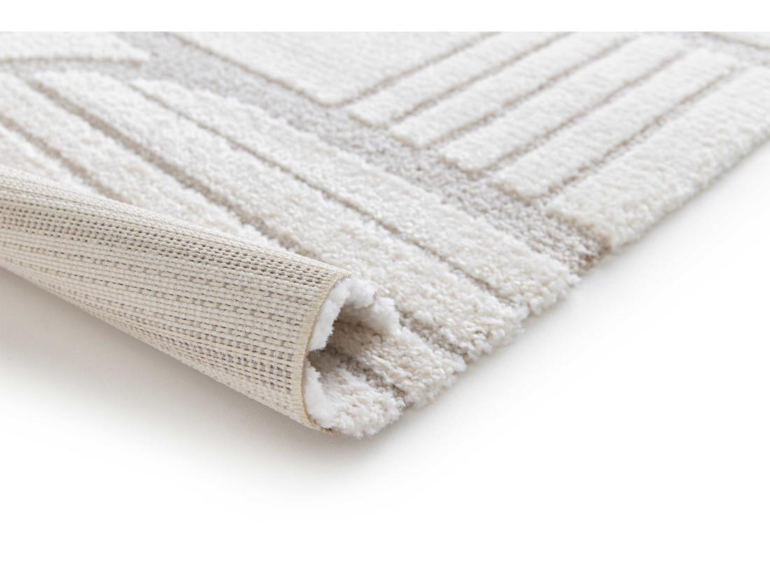 Vente Unique Tapis Intérieur - Scandinave - Blanc - 160 X 230 Cm - SNOWY