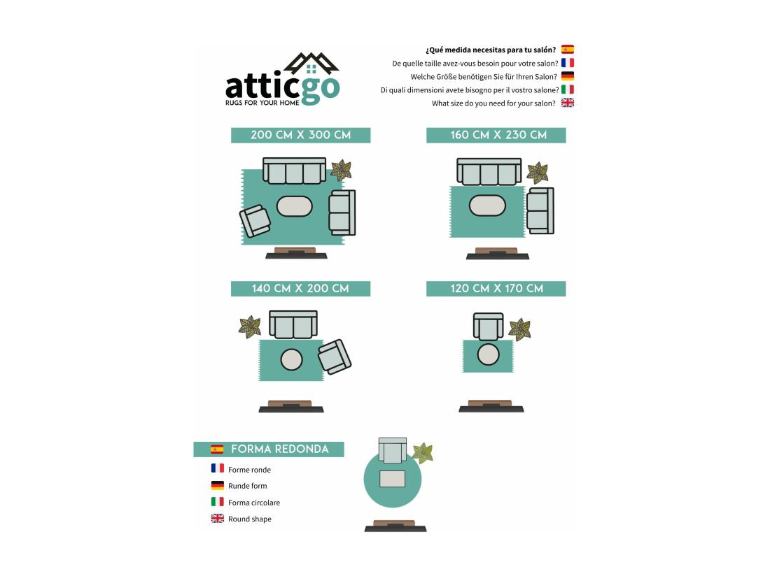 Vente Unique Tapis Intérieur - Uni - Gris - 200 X 290 Cm - MONTANA