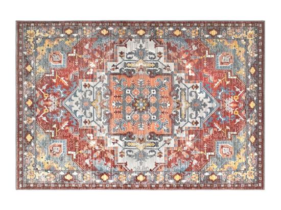 Vente Unique Tapis Oriental Vintage - 200 X 290 Cm - Rouge Et Bleu - KALYAN