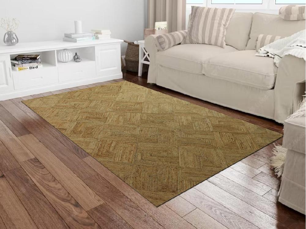 vente unique Tapis rectangle 100% jute tressé -160 x 230 cm - Naturel - DAYA