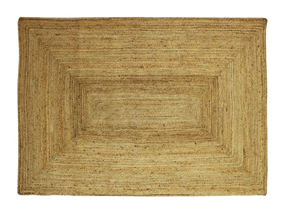 Vente Unique Tapis Rectangle 100% Jute Tressé - 200 X 290 Cm -Naturel - JAYA