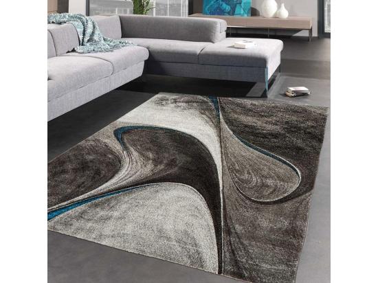 Vente Unique Tapis Salle à Manger 240x340 Tissé Noir Rectangle Motif Géométrique MADILA