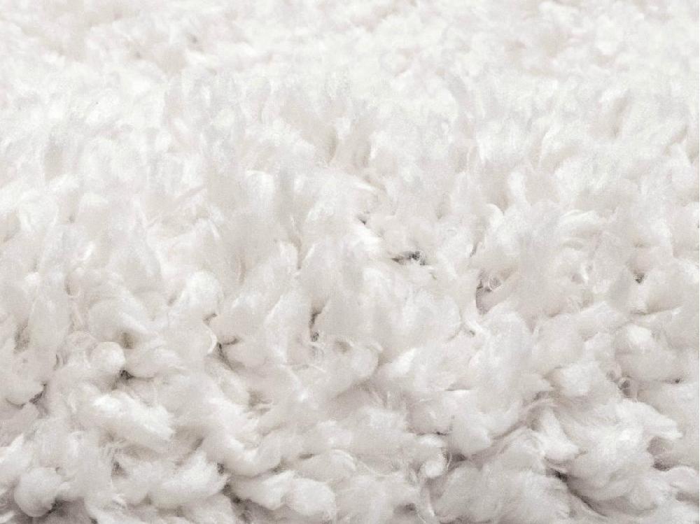 Vente Unique Tapis Shaggy à Motifs Abstraits- 160 X 230 Cm - Crème Et Bleu Nuit - DRAOFI