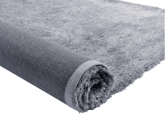Vente Unique Tapis Shaggy à Poils Longs - 160 X 230 Cm - Argenté - GLITTER