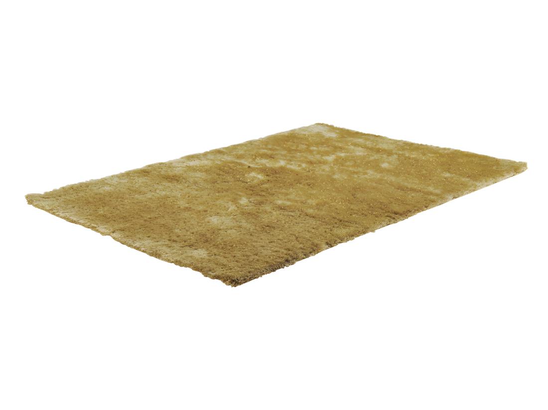 Vente Unique Tapis Shaggy à Poils Longs -160 X 230 Cm - Doré - GLITTER