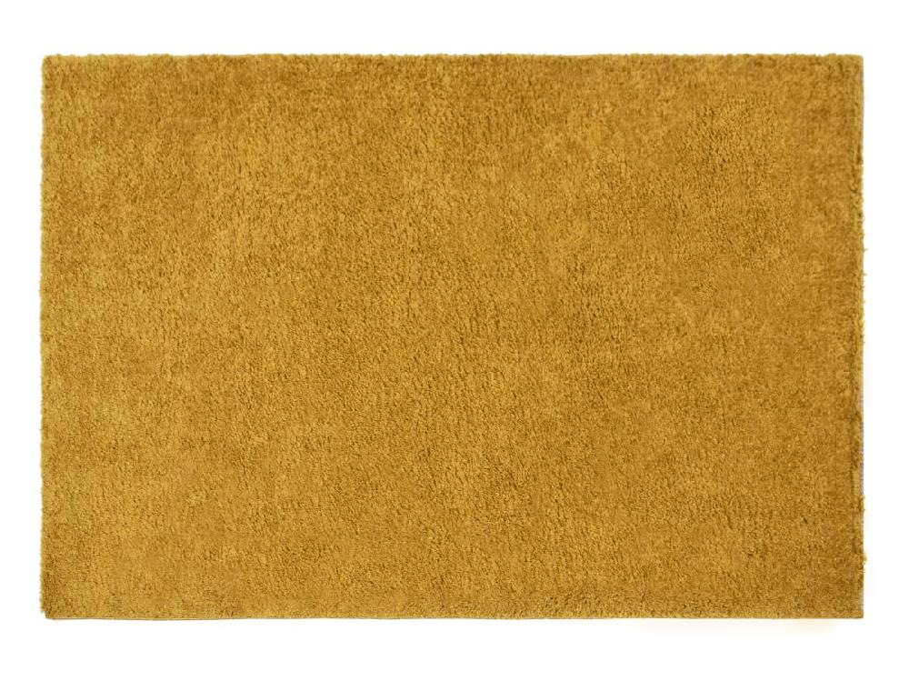 vente unique Tapis shaggy à poils longs - 160 x 230 cm - Jaune moutarde - MILINIO