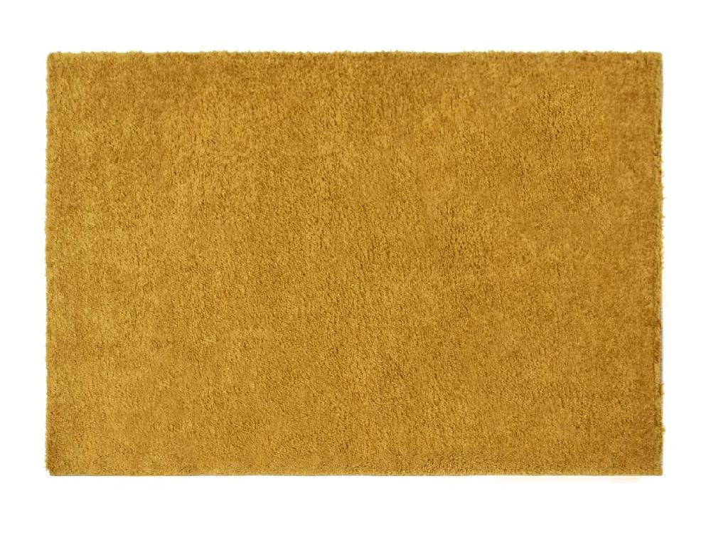 vente unique Tapis Shaggy à poils longs - 200 x 300 cm - Jaune moutarde - MILINIO