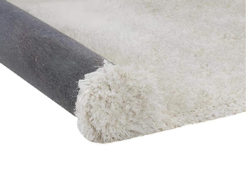 Vente Unique Tapis Shaggy à Poils Longs Microfibre - 160 X 230 Cm - Blanc Cassé - HARVEY