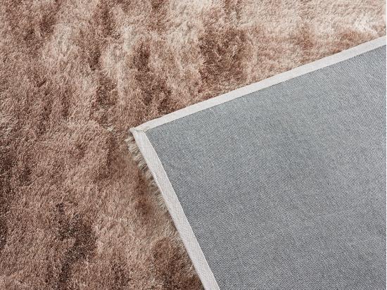 Vente Unique Tapis Shaggy à Poils Longs Ultra Doux - 160 X 230 Cm - Taupe Reflet Beige - DOLCE