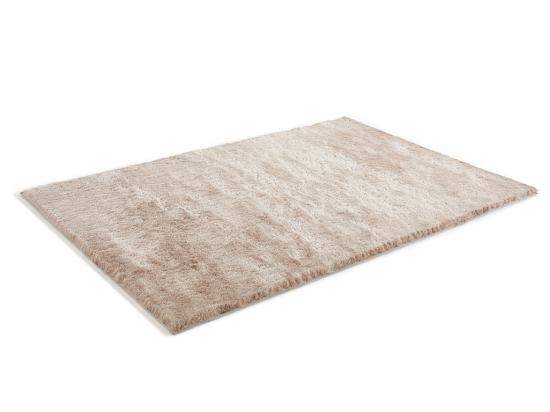Vente Unique Tapis Shaggy à Poils Longs Ultra Doux - 160 X 230 Cm - Taupe Reflet Beige - DOLCE