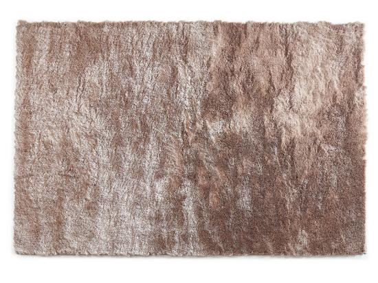 Vente Unique Tapis Shaggy à Poils Longs Ultra Doux - 200 X 290 Cm - Taupe Reflet Beige - DOLCE