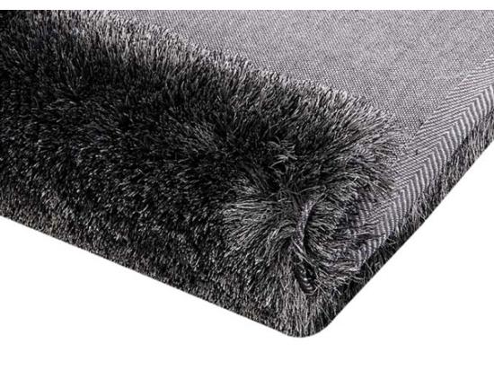 Vente Unique Tapis Shaggy à Poils Longs Ultra Doux - 200 X 290 Cm - Anthracite - DOLCE