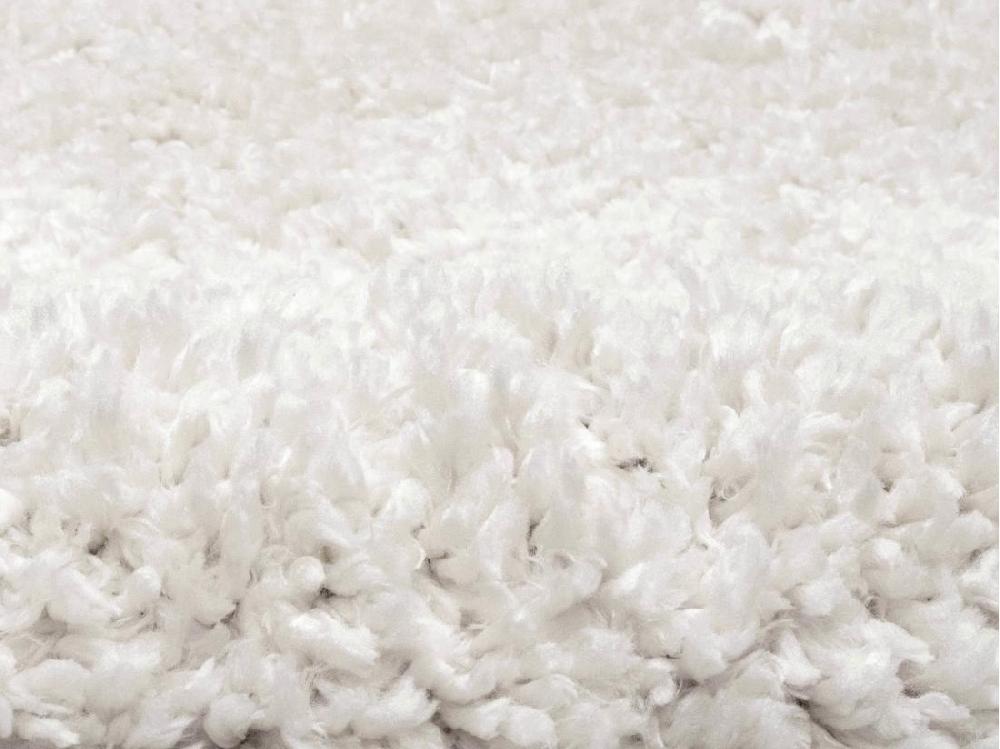 Vente Unique Tapis Shaggy Berbère - 160 X 230 Cm - Blanc Et Doré - PRYSMI
