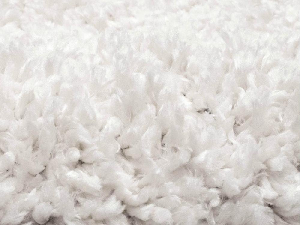 Vente Unique Tapis Shaggy Berbère - 200 X 290 Cm - Blanc Et Doré - PRYSMI