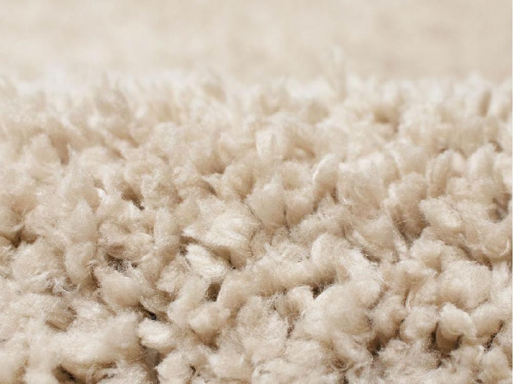 Vente Unique Tapis Shaggy Design à Motifs Abstraits - 160 X 230 Cm - Beige Et Crème - MYNIO