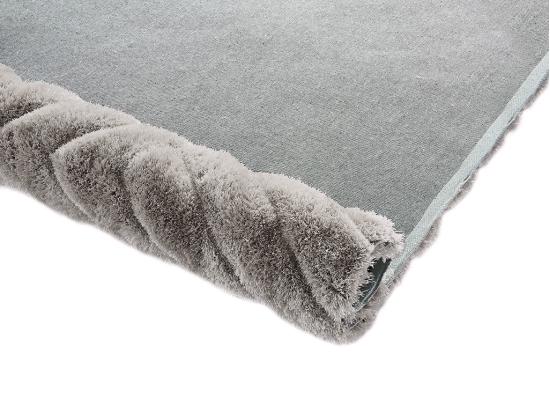 Vente Unique Tapis Shaggy En Relief à Poils Longs - 160 X 230 Cm - Gris - MAZE