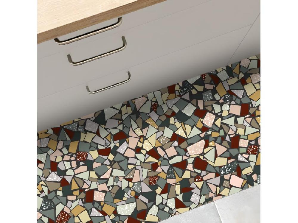 Vente Unique Tapis Vinyle Médium Bis L 50xL200cm - Fragments - Vinyle