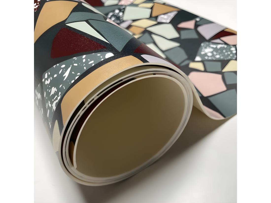 Vente Unique Tapis Vinyle Médium Bis L 50xL200cm - Fragments - Vinyle