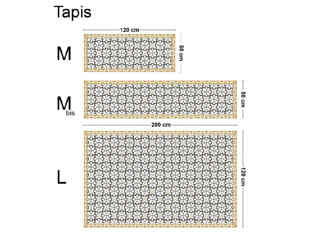 Vente Unique Tapis Vinyle Médium L 50xL120cm - Cassandre - Vinyle