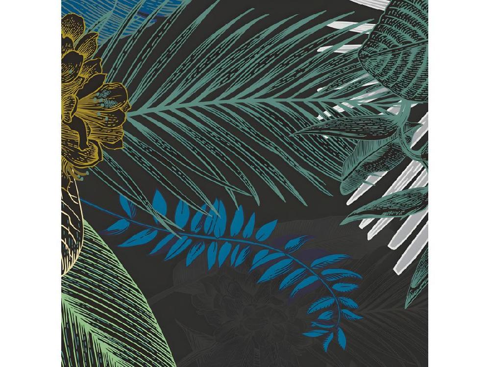 Vente Unique Tapis Vinyle Médium L 50xL120cm - Jungle Douanier Rousseau - Vinyle