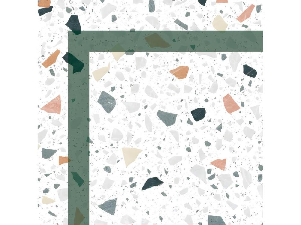 Vente Unique Tapis Vinyle Médium L 50xL120cm - Terrazzo Dolce - Vinyle