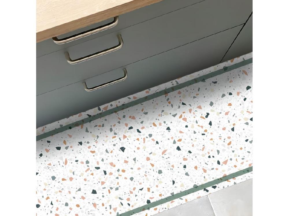Vente Unique Tapis Vinyle Médium L 50xL120cm - Terrazzo Dolce - Vinyle