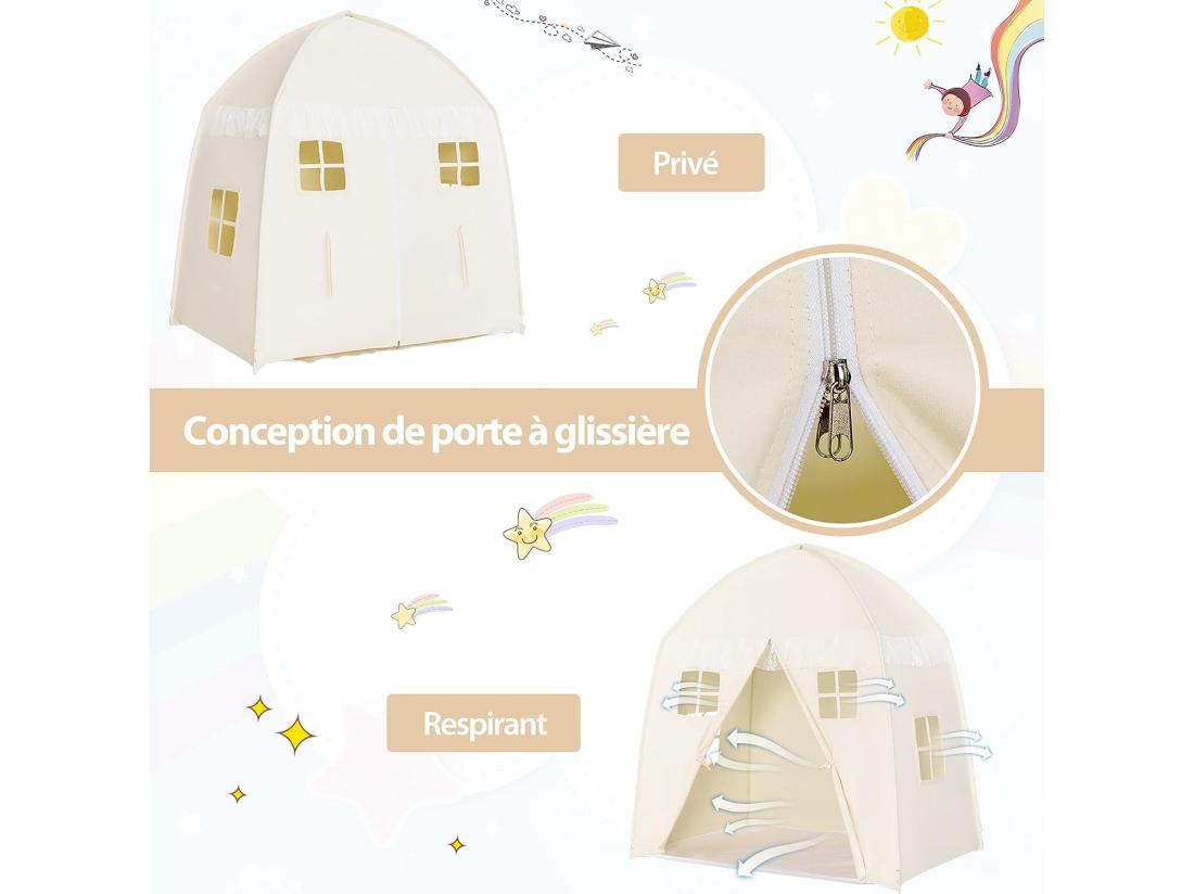 vente unique Tente de jeu pour enfants grande maison de jeu pour intérieur et extérieur pour enfants 3 ans +