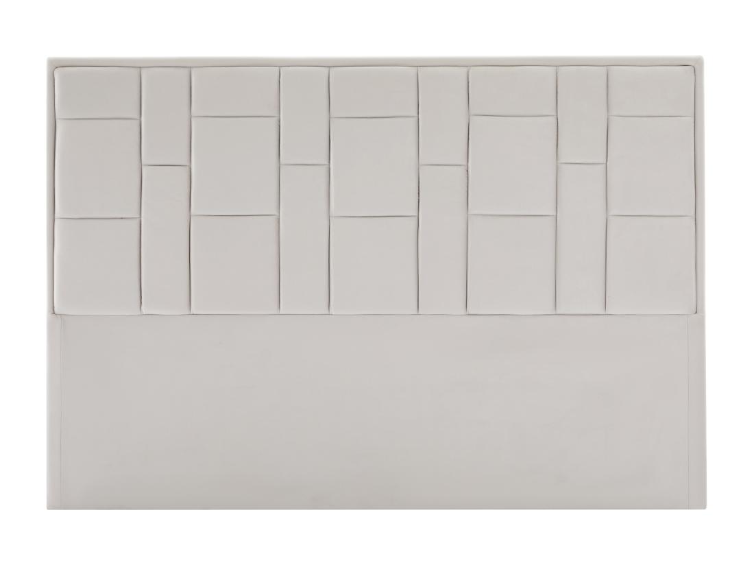 Vente Unique Tête De Lit 140 Cm - Velours - Beige - HERMINE