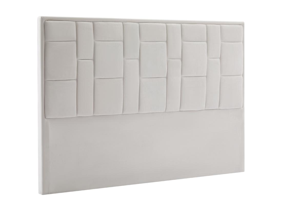 Vente Unique Tête De Lit 140 Cm - Velours - Beige - HERMINE