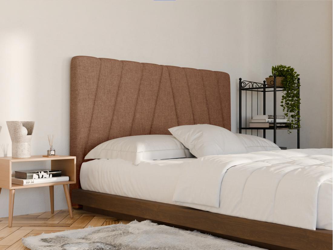 vente unique Tête de lit 150 cm - Tissu - Terracotta - LIDAMA de Pascal Morabito