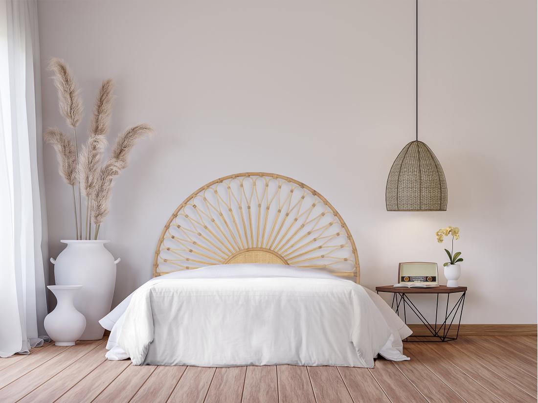 vente unique Tête de lit 160 cm - Rotin - Naturel - SOLIA