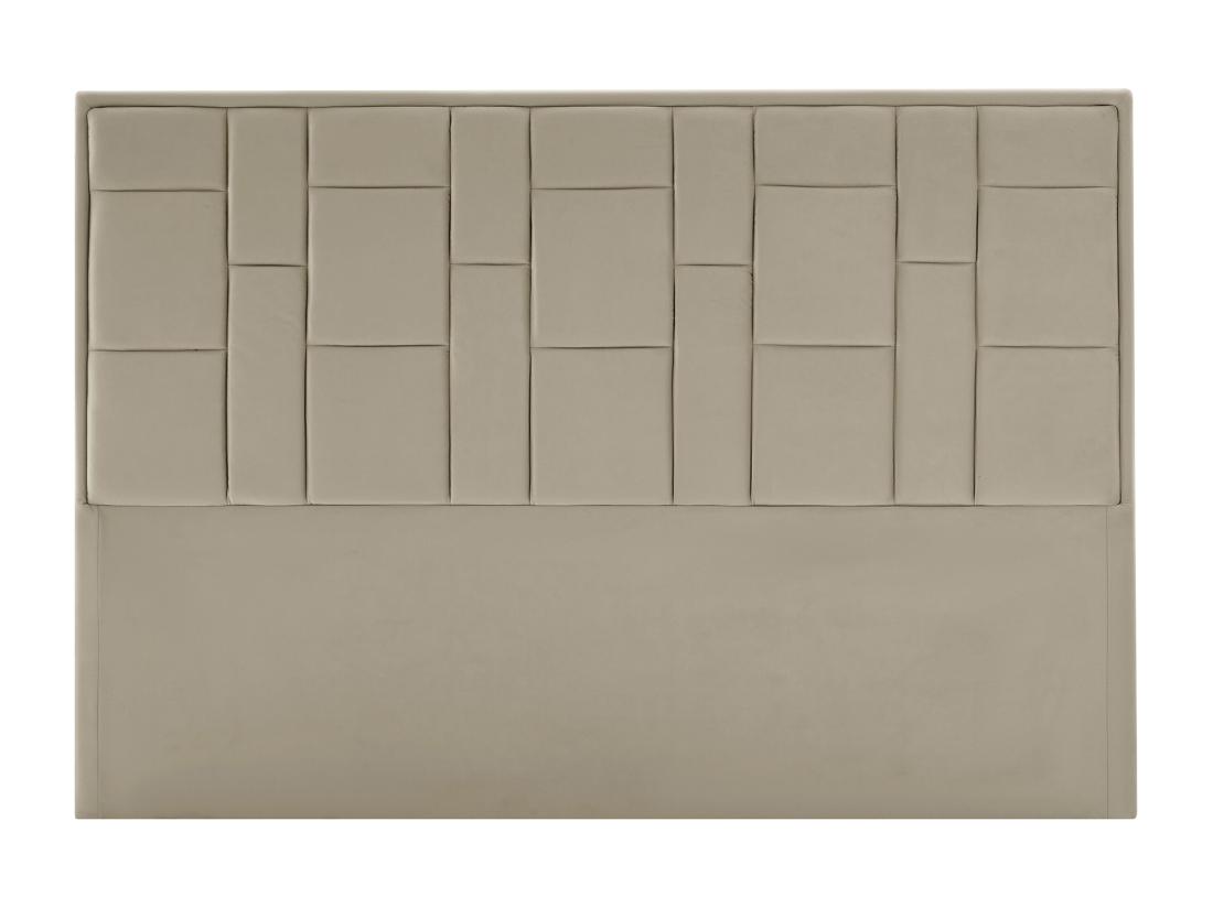 Vente Unique Tête De Lit 160 Cm - Velours - Taupe - HERMINE