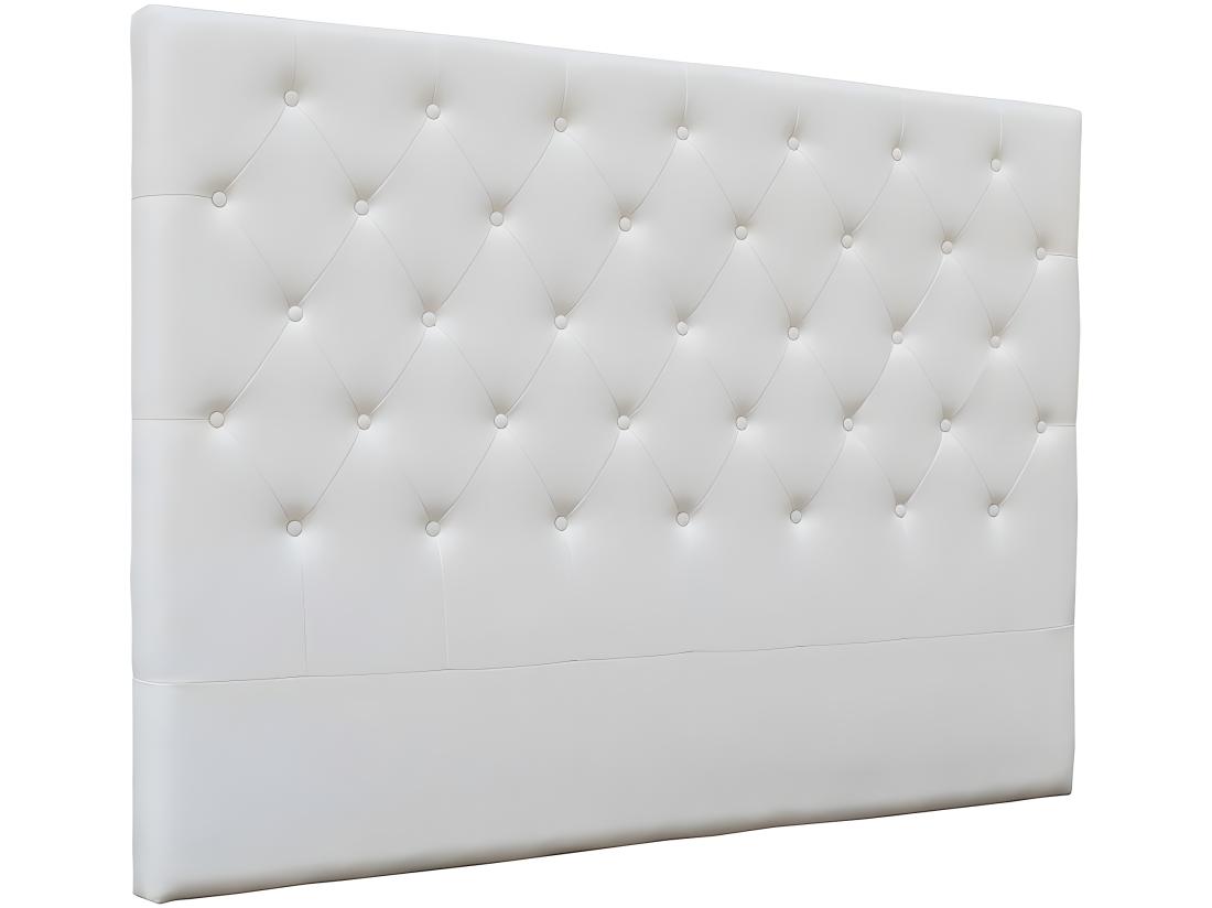 Vente Unique Tête De Lit Capitonnée "Déco" - 169 Cm - Blanc - En PVC