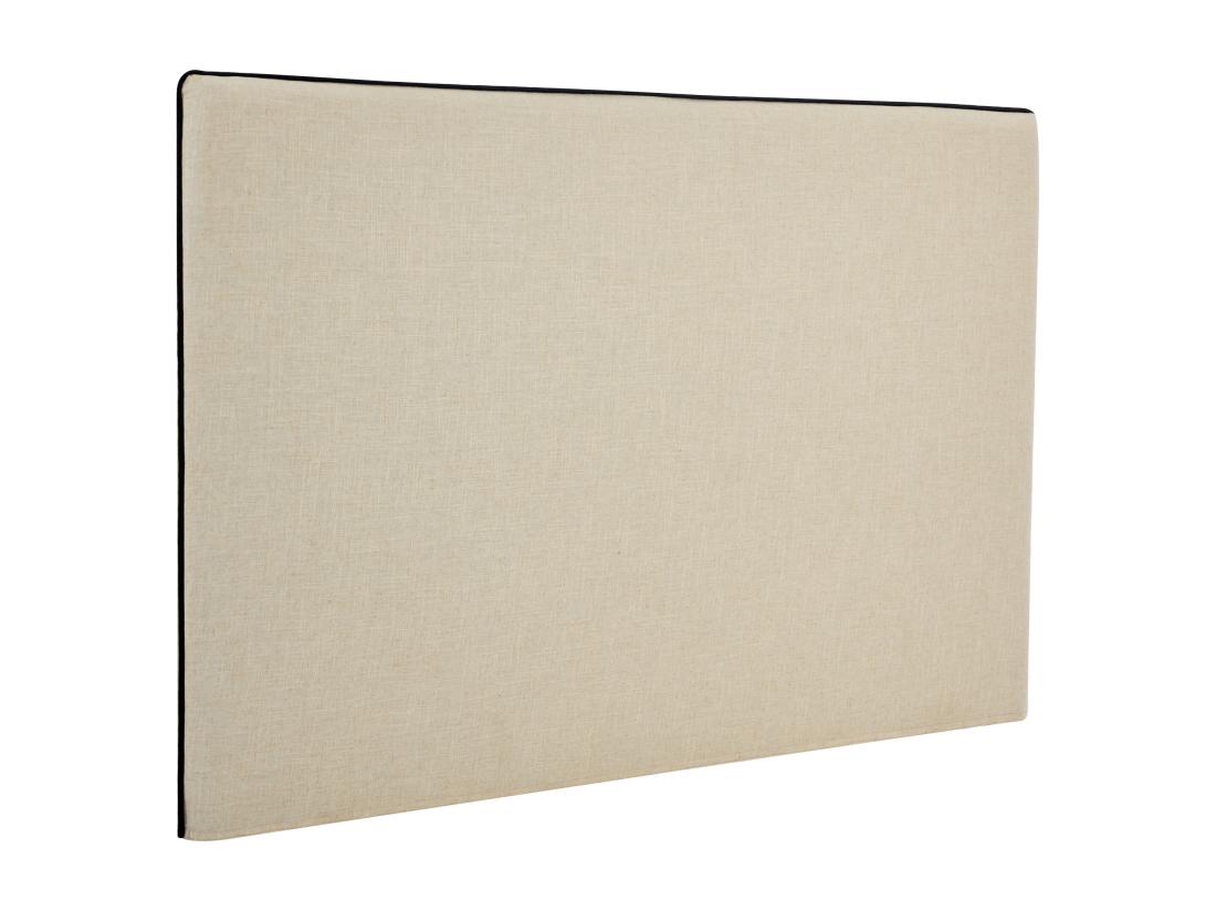 Vente Unique Tête De Lit Déhoussable 150 Cm - Coton Et Lin - Beige Et Noir - CHESMA