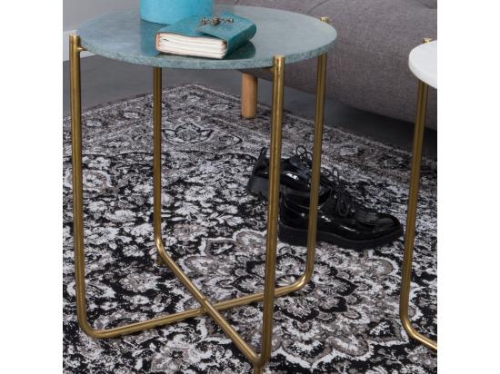 Vente Unique Timpa - Table D'appoint Marbre Et Laiton - Vert