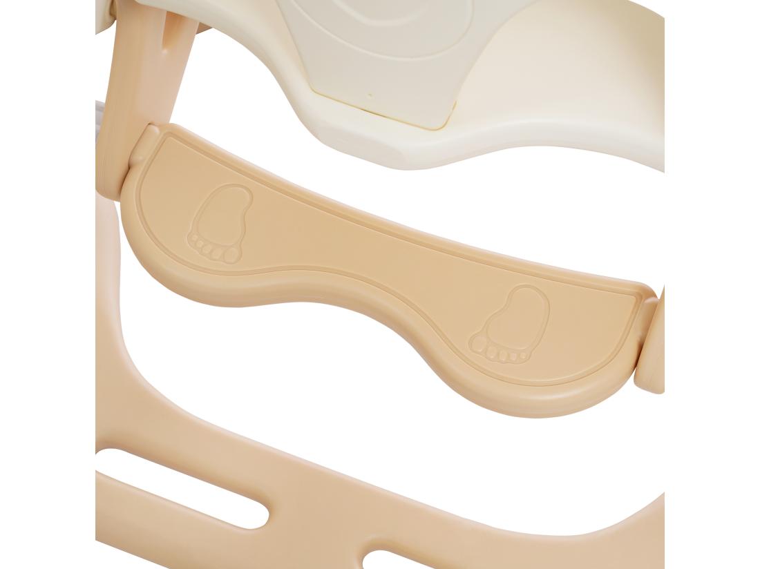 Vente Unique Toboggan 5 En 1 - Avec Escalier Balançoire Espace De Rangement Panier De Basket - Jaune Clair