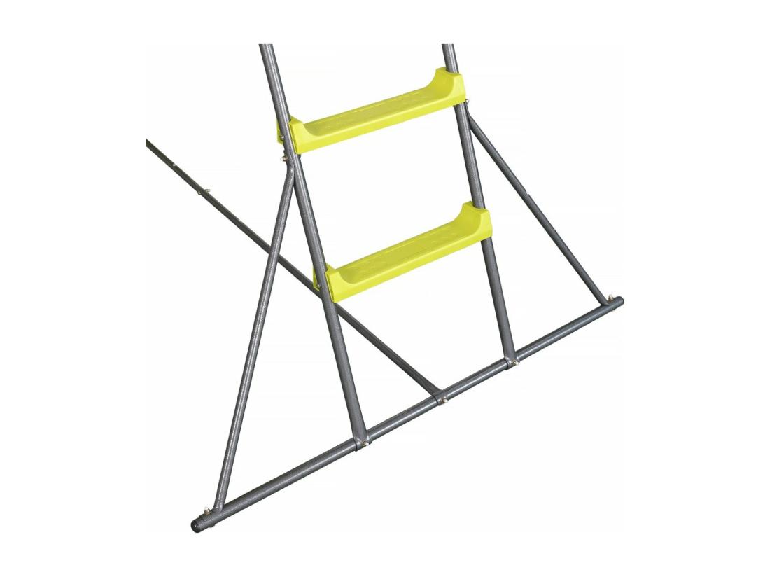 Vente Unique Toboggan De Jardin à Double Vague "Poly" En Vert - 240 X 120 X 156 Cm