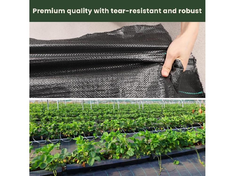 Vente Unique Toile Anti Mauvaises Herbes Pour Serre 4x10m Tissu Barrière Contre Les Mauvaises Herbes Pour Une Utilisation Dans Les Patios Jardins