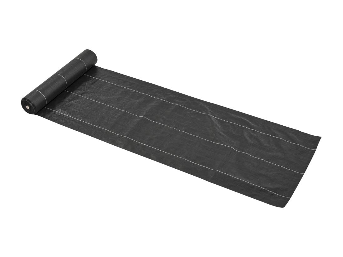 Vente Unique Toile De Paillage - Toile Anti Mauvaises Herbes 130 G/m² - Indéchirable Perméable à L'eau Anti UV - PP Noir Vert